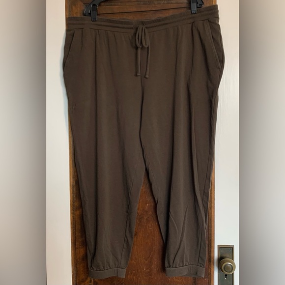 Eileen Fisher Brushed Terry Jogger Pant Olive 2X - Picture 3 of 6